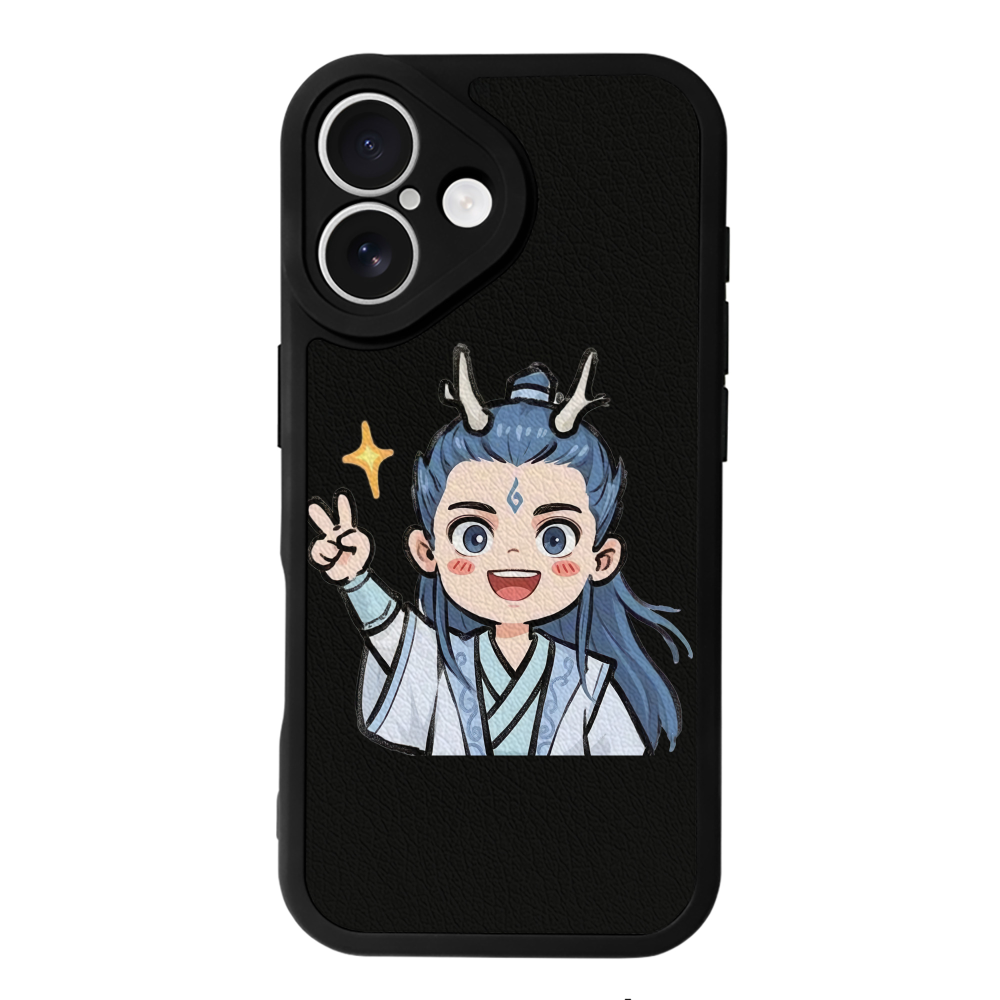 （画像用） Ne Zha 2 ナタ 魔童の大暴れ 【iPhone 16シリーズ対応】シリコンスマホケース（レザー調） 材質：シリコン